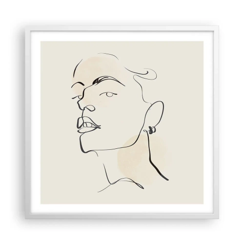 Poster in einem weißen Rahmen - Ein stolzer Blick - 60x60 cm