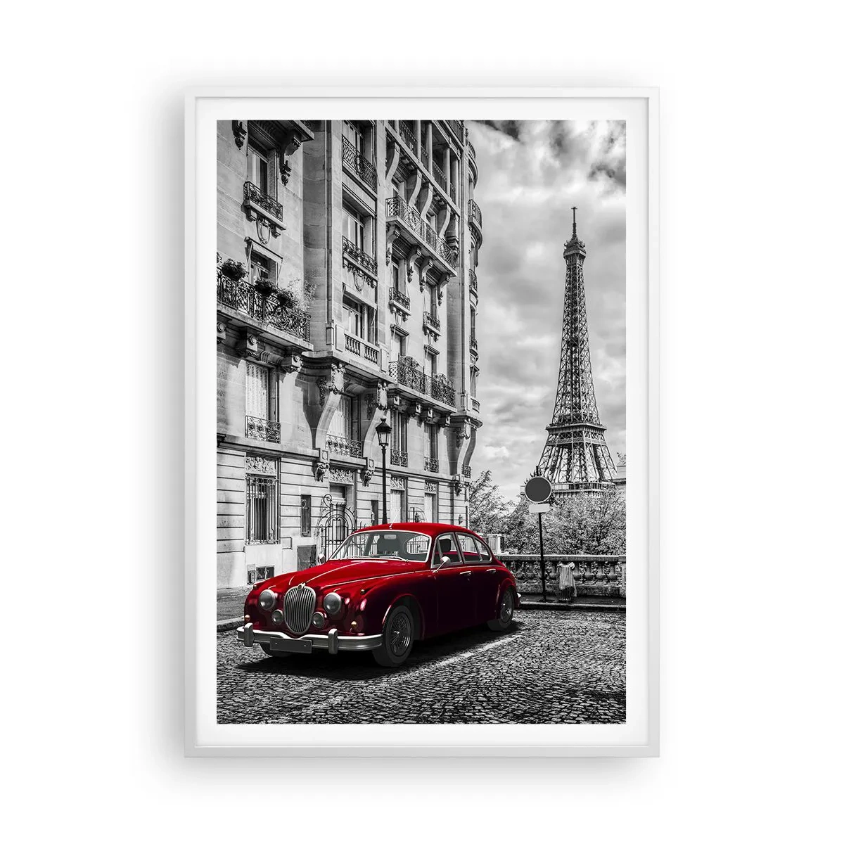 Poster in einem weißen Rahmen - Raubtier in der Stadt - 70x100 cm