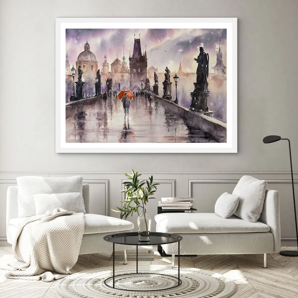 Poster in einem weißen Rahmen - Leute verändern sich nicht - 100x70 cm