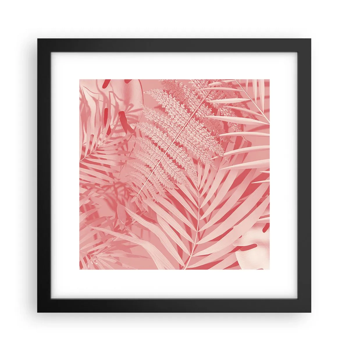 Poster in einem schwarzem Rahmen - Rosa Konzept - 30x30 cm
