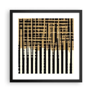 Poster in einem schwarzem Rahmen - Architektonische Abstraktion - 40x40 cm