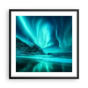 Poster in einem schwarzem Rahmen - Wunder des Nordens - 50x50 cm