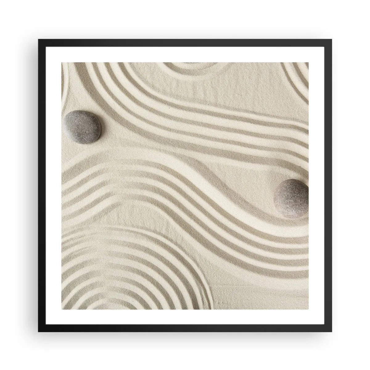 Poster in einem schwarzem Rahmen - Ein Hauch von Wärme - 60x60 cm