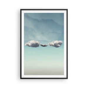 Poster in einem schwarzem Rahmen - Die Behaglichkeit des Augenblicks - 61x91 cm