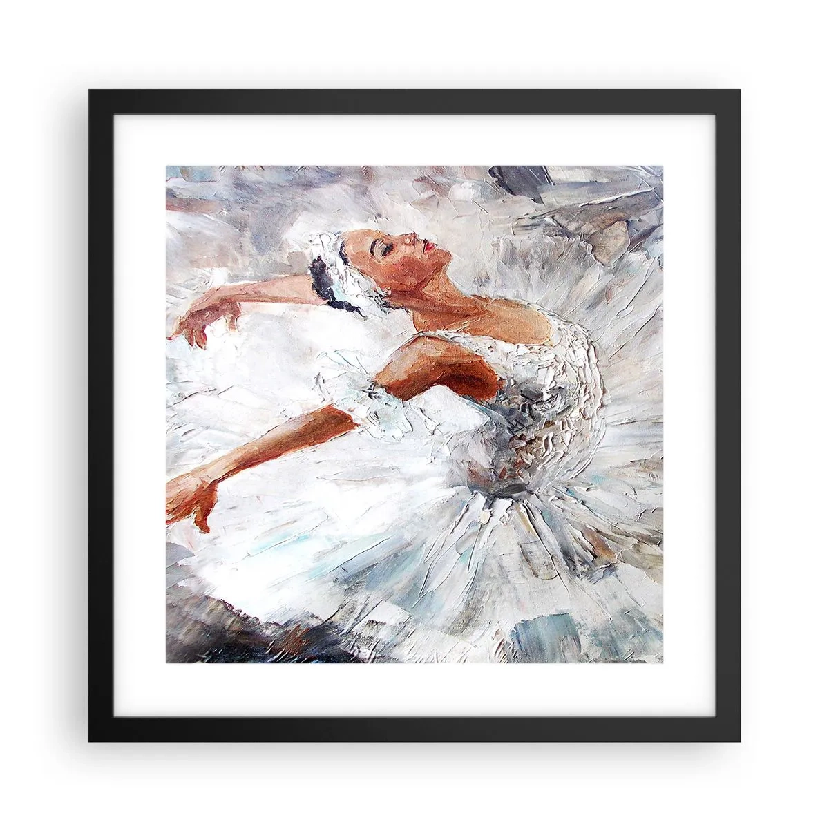 Poster in einem schwarzem Rahmen - Zart und leicht wie Tüll - 40x40 cm