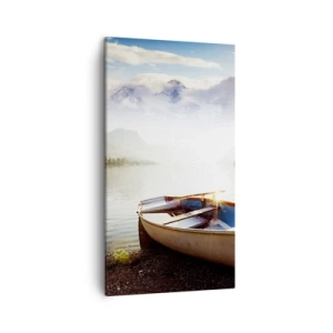 Bild auf Leinwand - Leinwandbild - Am tollen und klaren Wasser - 45x80 cm