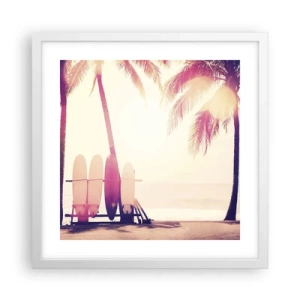 Poster in einem weißen Rahmen - Es wird ein toller Tag - 40x40 cm