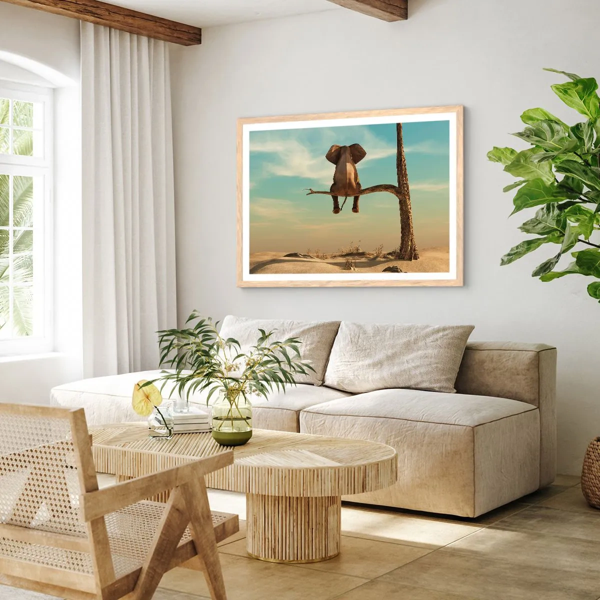 Poster in einem Rahmen aus heller Eiche - Neuer Blickwinkel - 40x30 cm