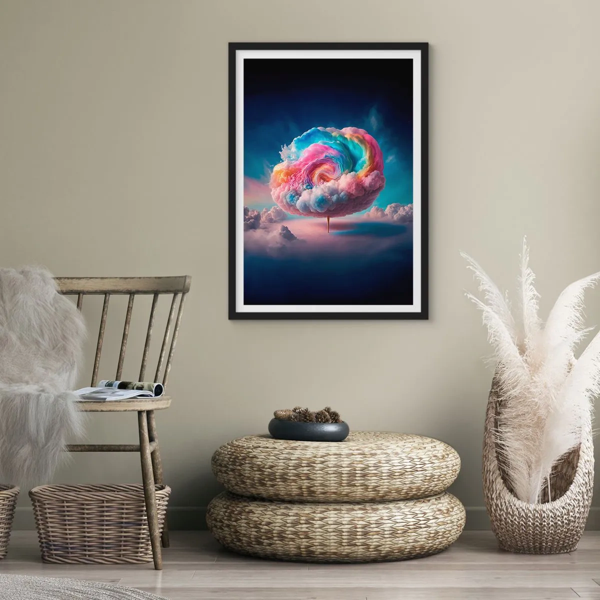 Poster in einem schwarzem Rahmen - Traum von einem Vergnügungspark - 30x40 cm