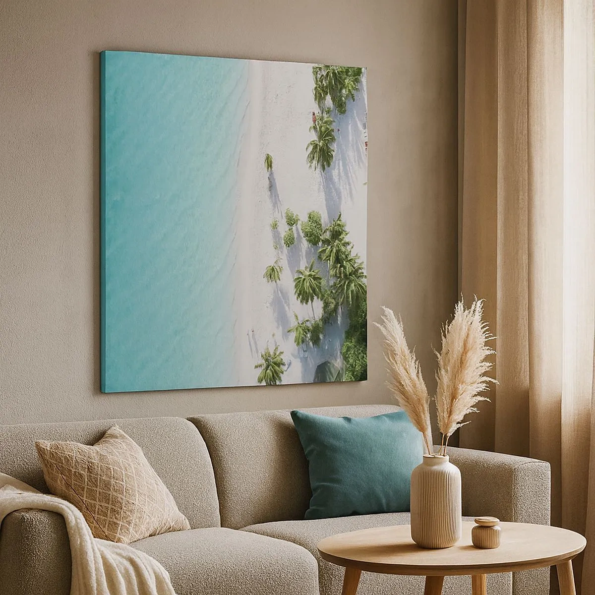 Bild auf Leinwand - Leinwandbild - Urlaub im Paradies - 30x30 cm