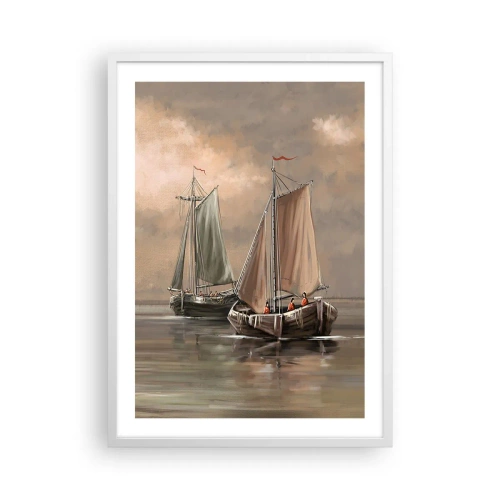 Poster in einem weißen Rahmen - Die Rückkehr der Matrosen - 50x70 cm