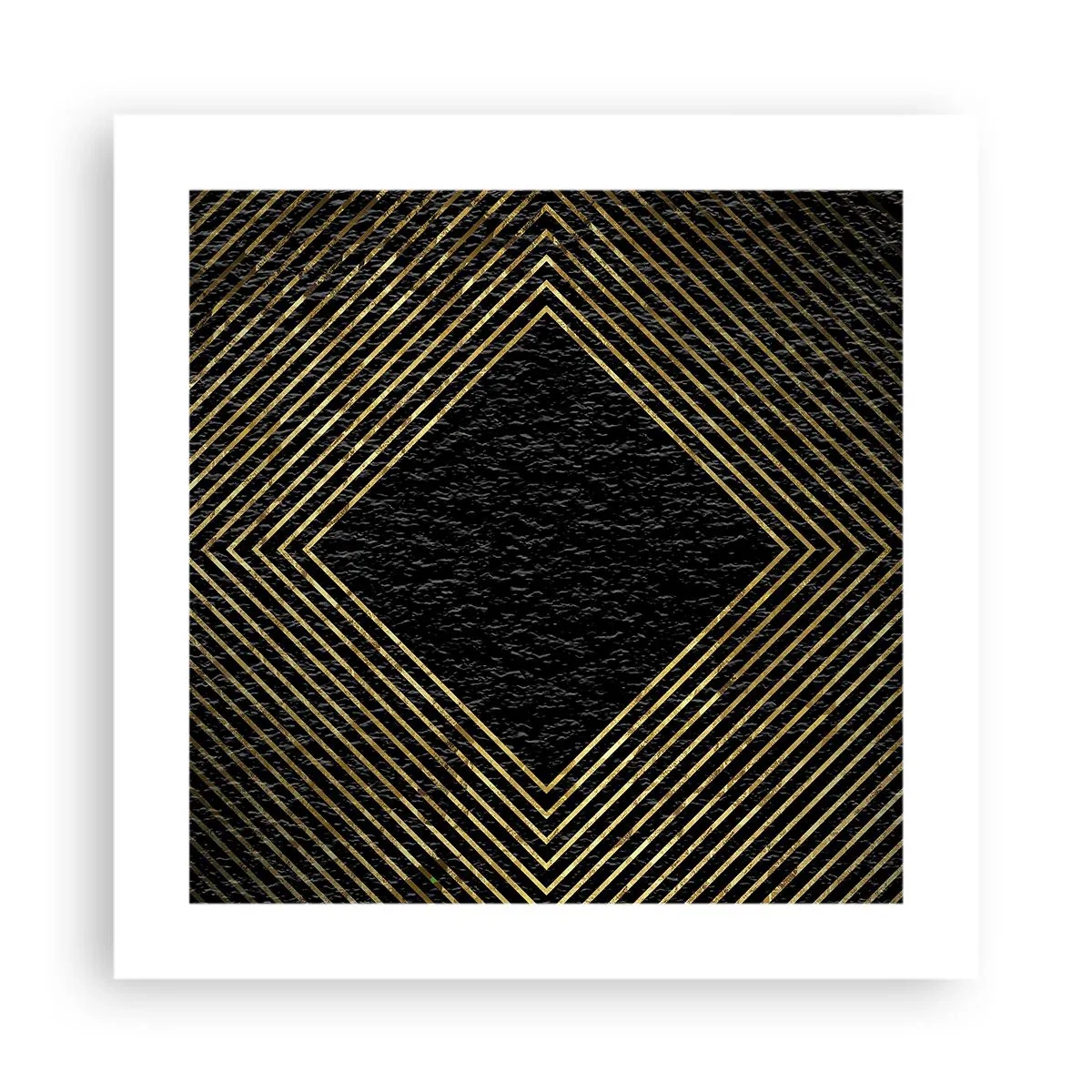 Poster - Geometrie im glamourösen Stil - 40x40 cm