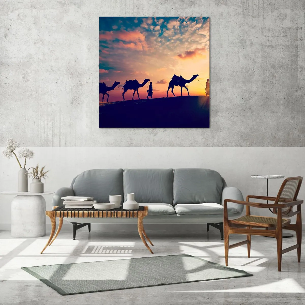 Glasbild - Bild auf glas - Der geheimnisvolle Geist des Orients - 70x70 cm