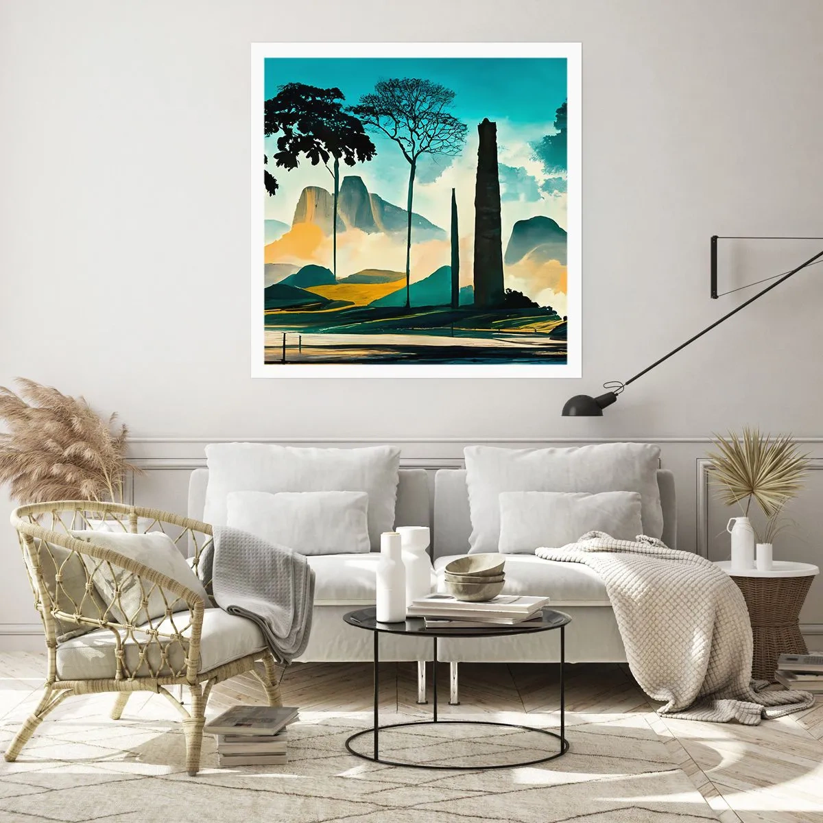 Poster - Immer höher und höher - 40x40 cm