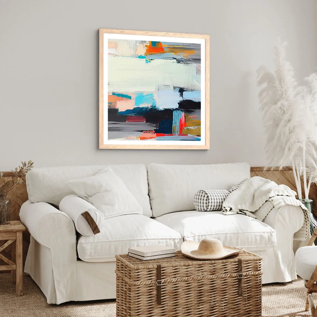 Poster in einem Rahmen aus heller Eiche - Gibt es eine Methode? - 60x60 cm