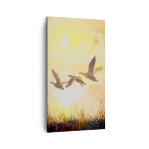 Bild auf Leinwand - Leinwandbild - Der Beginn einer langen Reise - 45x80 cm