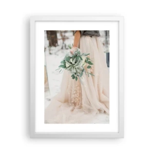 Poster in einem weißen Rahmen - Und sie lebten glücklich bis ans Ende - 30x40 cm