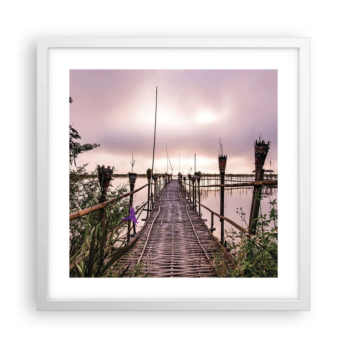 Poster in einem weißen Rahmen - Frieden und Ruhe Asiens - 40x40 cm