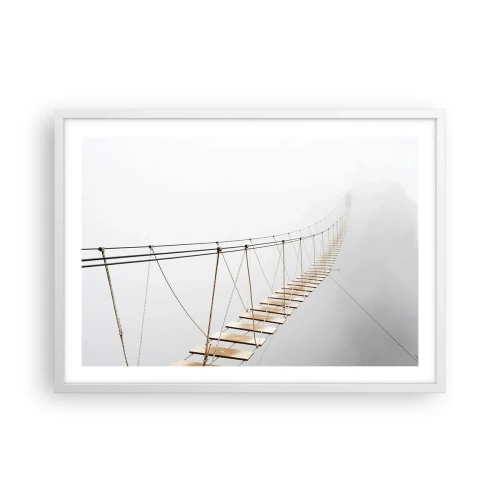 Poster in einem weißen Rahmen - Wohin wird es dich führen? - 70x50 cm