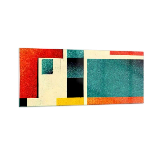 Glasbild - Bild auf glas - Geometrische Abstraktion – gute Energie - 100x40 cm