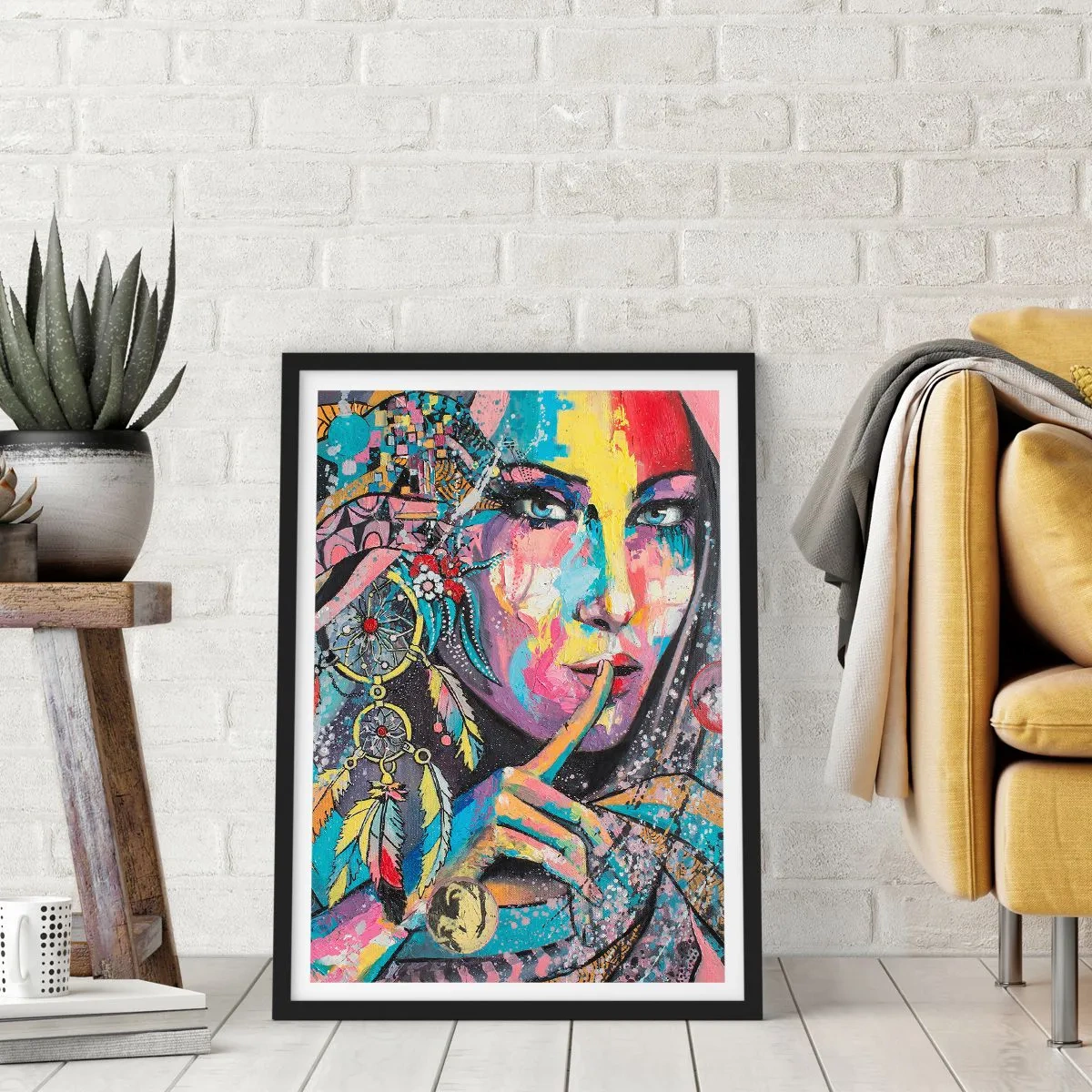 Poster in einem schwarzem Rahmen - Sei still, bis du verstehst - 30x40 cm