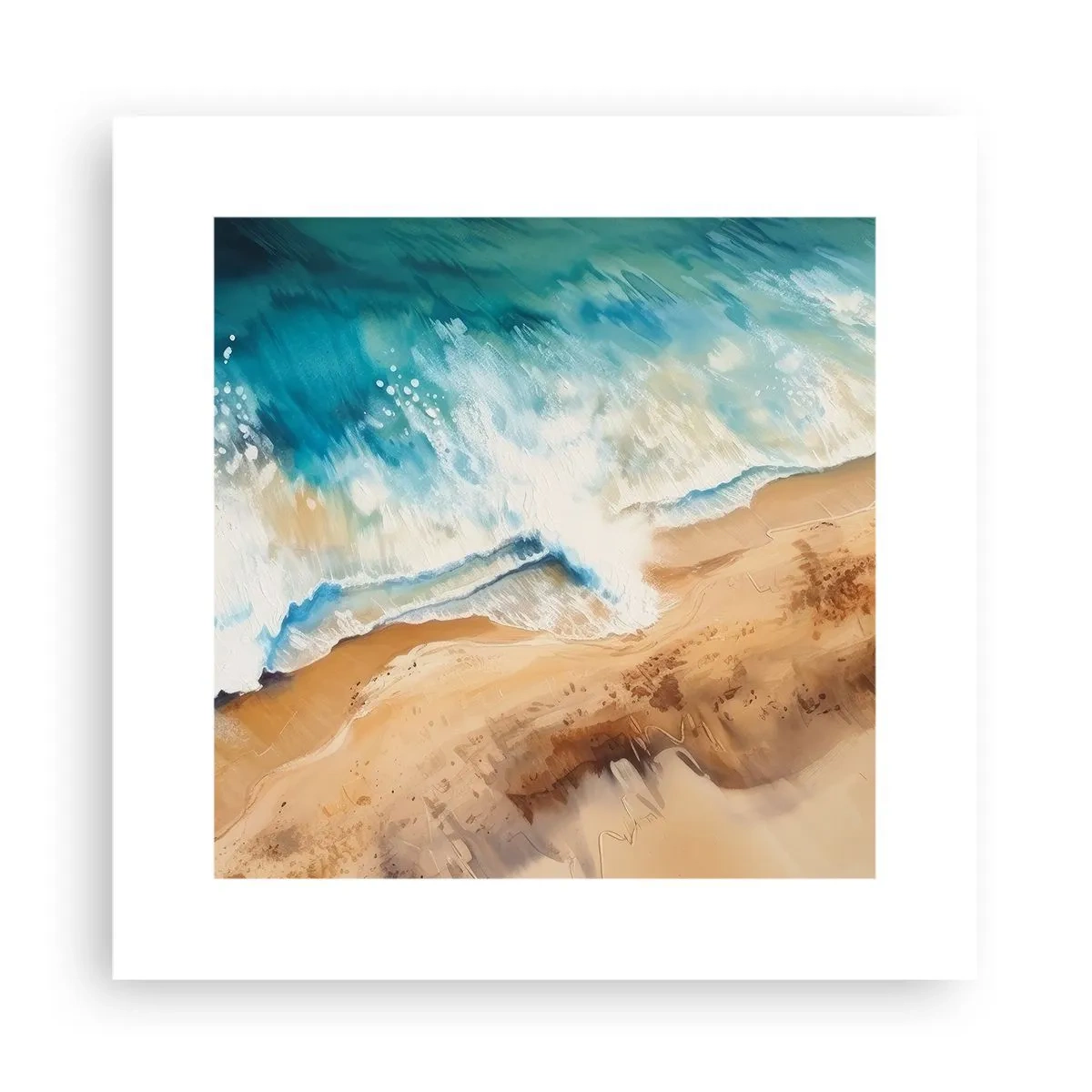 Poster - Zurückkehrende Welle - 30x30 cm