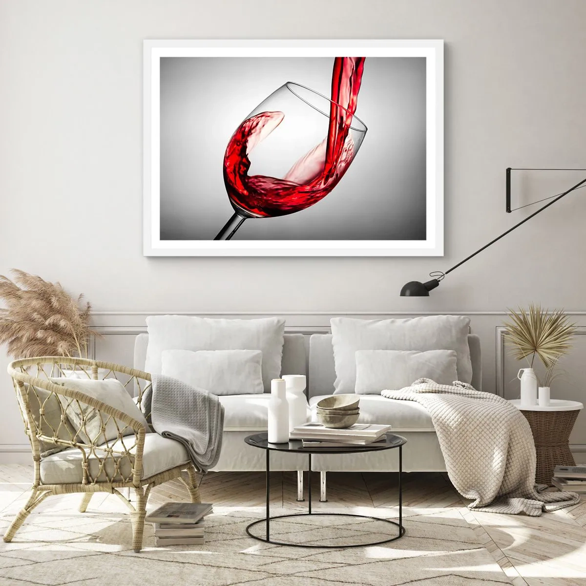 Poster in einem weißen Rahmen - Farbe – Bewegung – Klang - 50x40 cm