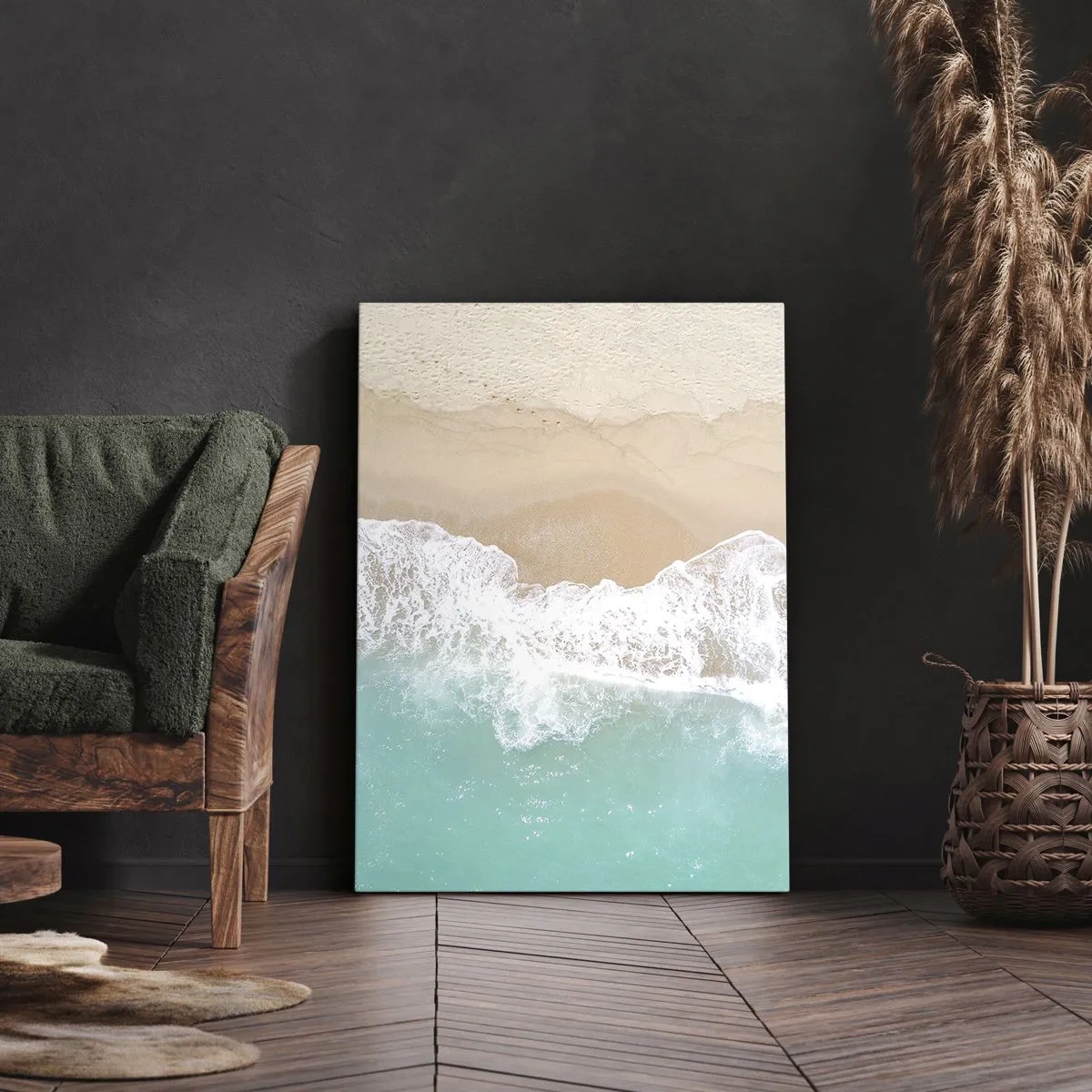 Bild auf Leinwand - Leinwandbild - Eine streichelnde Berührung - 45x80 cm