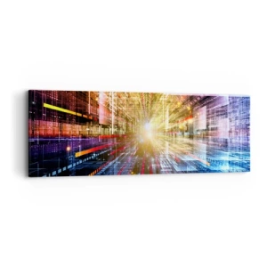 Bild auf Leinwand - Leinwandbild - Leuchtender Korridor - 90x30 cm