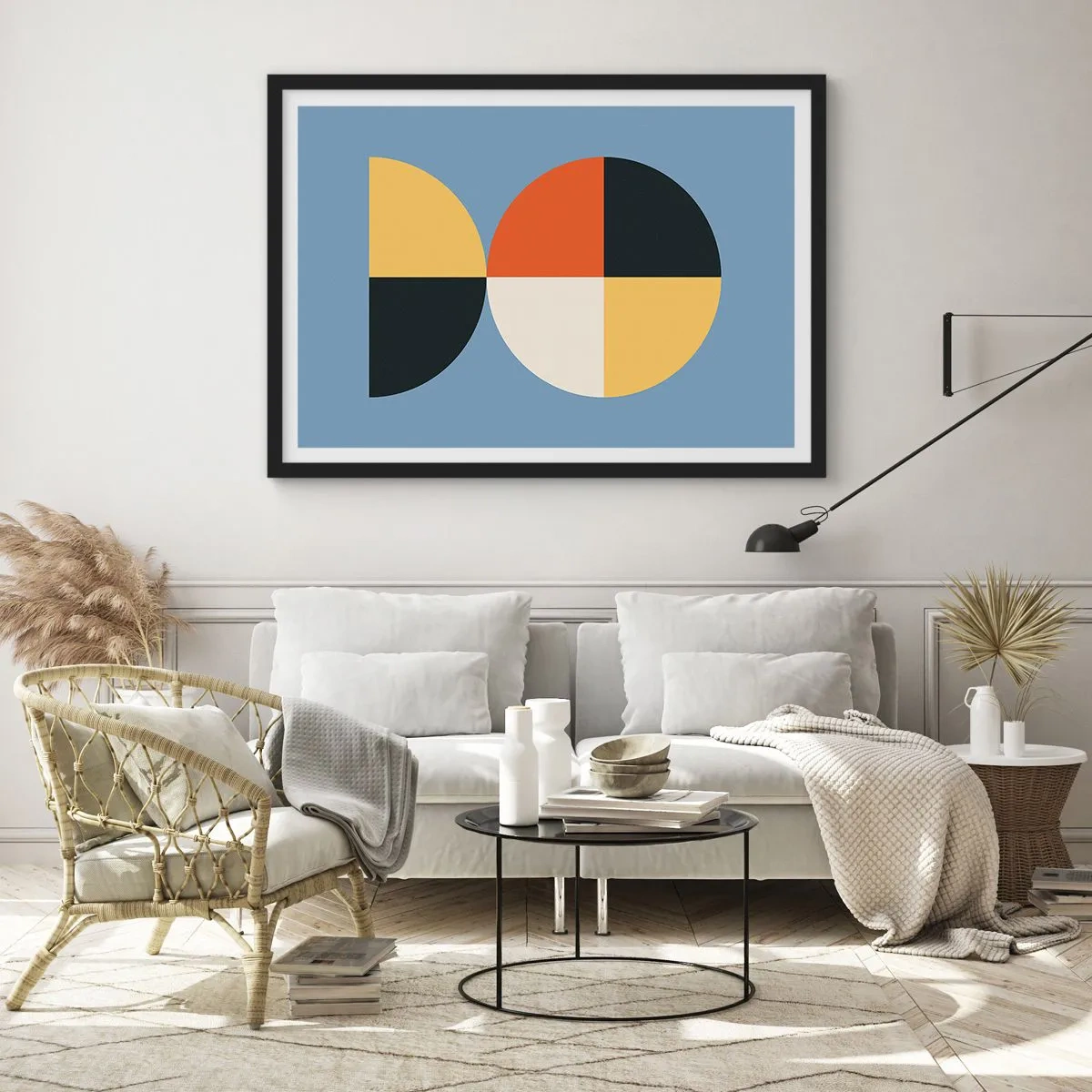 Poster in einem schwarzem Rahmen - Beobachte und zähle - 91x61 cm