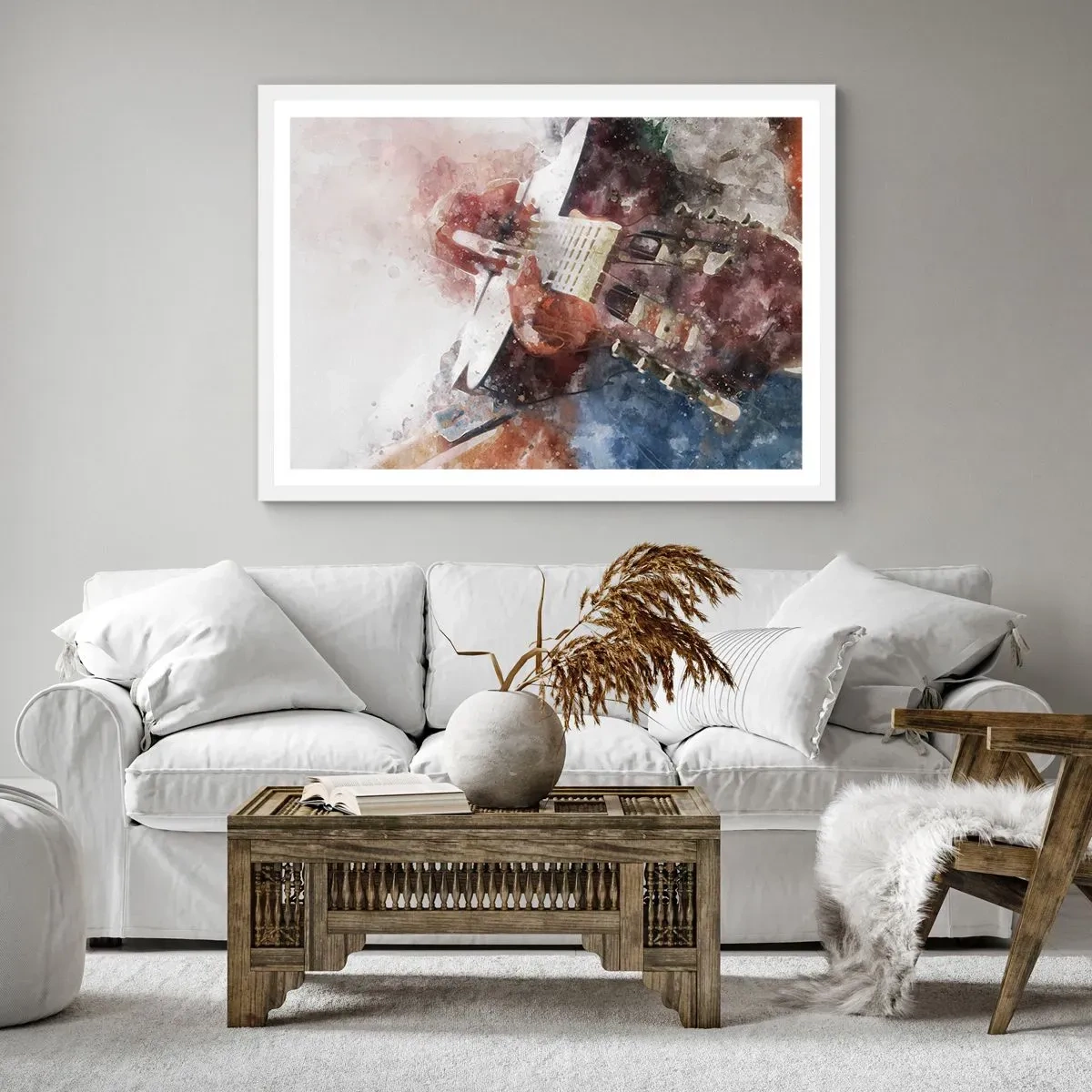 Poster in einem weißen Rahmen - Und was halten Sie davon? - 100x70 cm