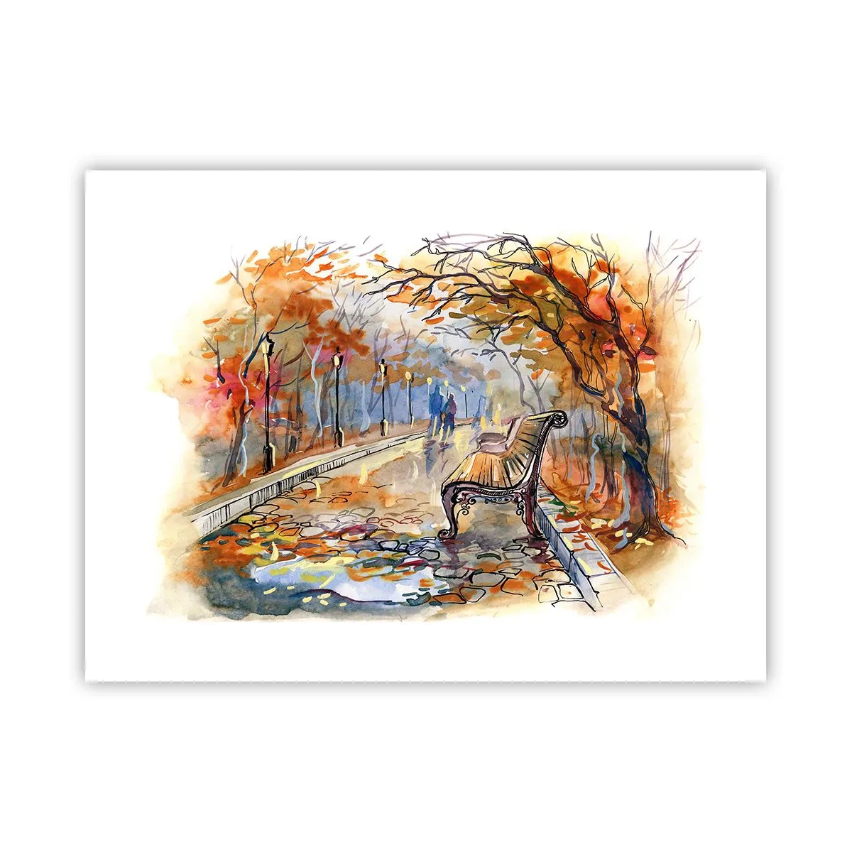 Poster - Gemeinsam im Herbst wandern - 40x30 cm