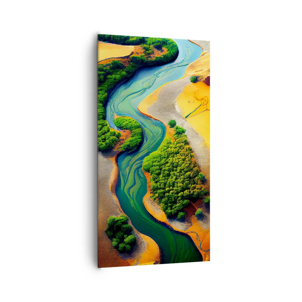 Bild auf Leinwand - Leinwandbild - Lebensspendender Fluss - 65x120 cm