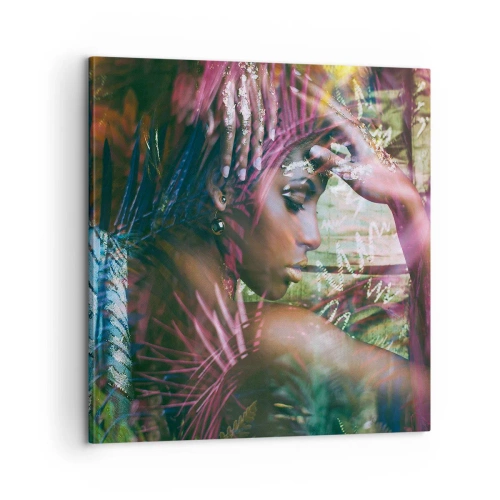 Bild auf Leinwand - Leinwandbild - Mutter Natur im Dschungel - 60x60 cm