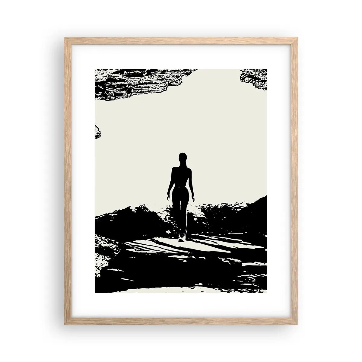 Poster in einem Rahmen aus heller Eiche - Neuer Blick - 40x50 cm