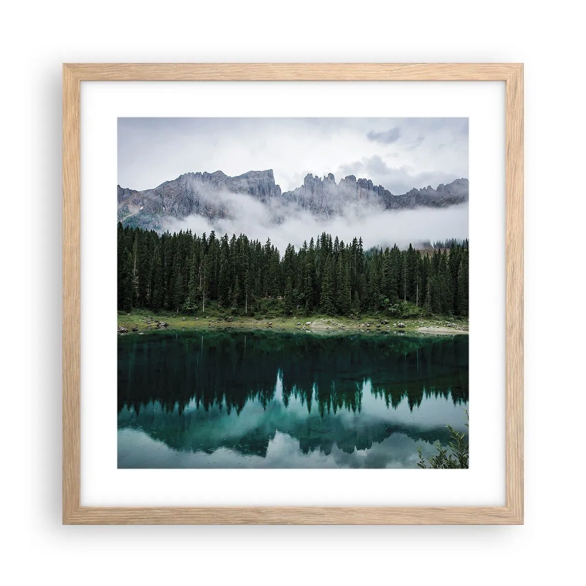 Poster in einem Rahmen aus heller Eiche - Leise, leise, lass uns das Trinkwasser nicht wecken ... - 40x40 cm