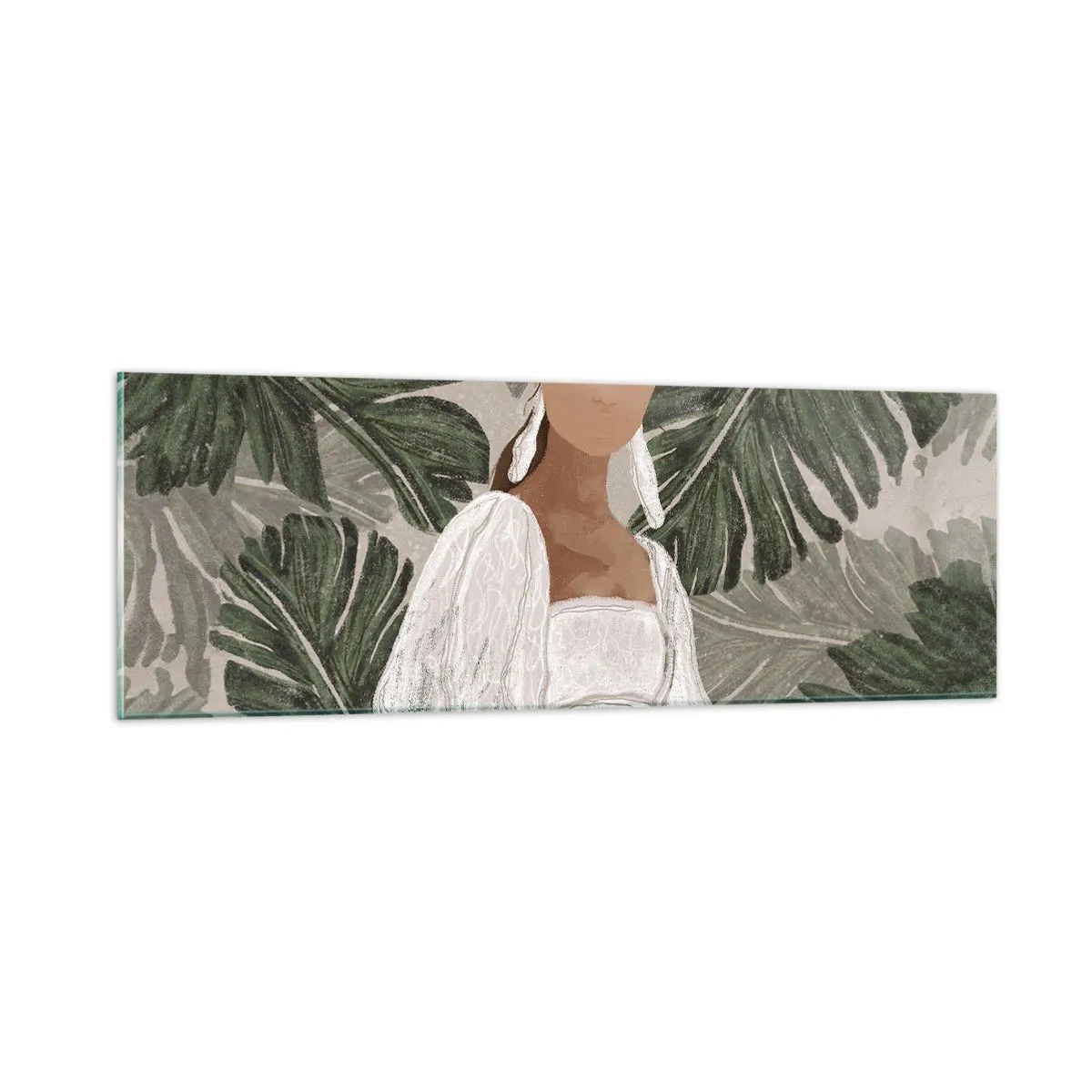 Glasbild - Bild auf glas - Exotisches Porträt - 90x30 cm