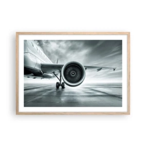 Poster in einem Rahmen aus heller Eiche - Die Macht ist da! - 70x50 cm