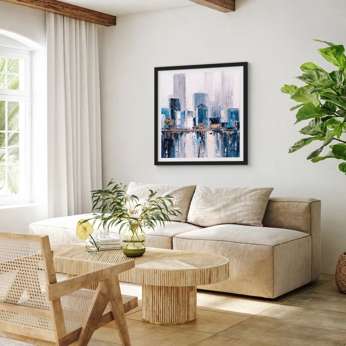 Poster in einem schwarzem Rahmen - New Yorker Eindruck - 30x30 cm