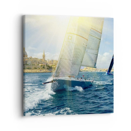 Bild auf Leinwand - Leinwandbild - Es ist Zeit die Stadt zu verlassen - 40x40 cm