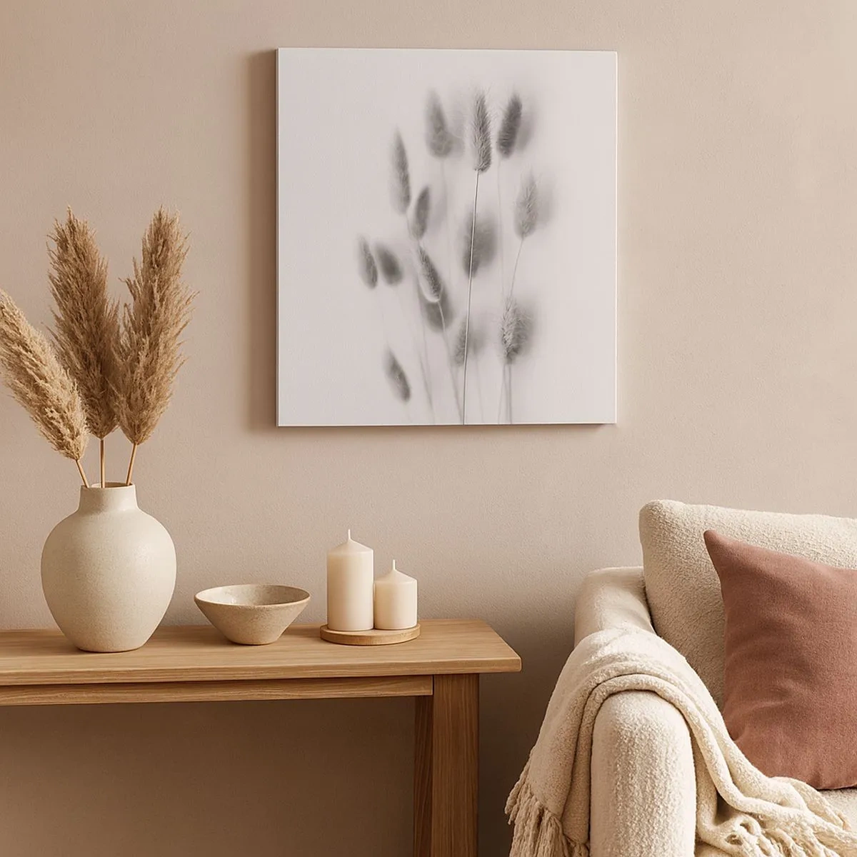 Bild auf Leinwand - Leinwandbild - Eure flauschige Grashoheit - 30x30 cm