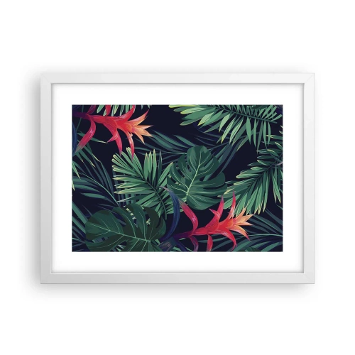 Poster in einem weißen Rahmen - Im Grünen in Flammen gehen - 40x30 cm
