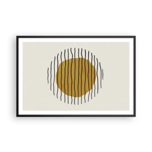 Poster in einem schwarzem Rahmen - Abstraktion, die vor Hitze zittert - 91x61 cm