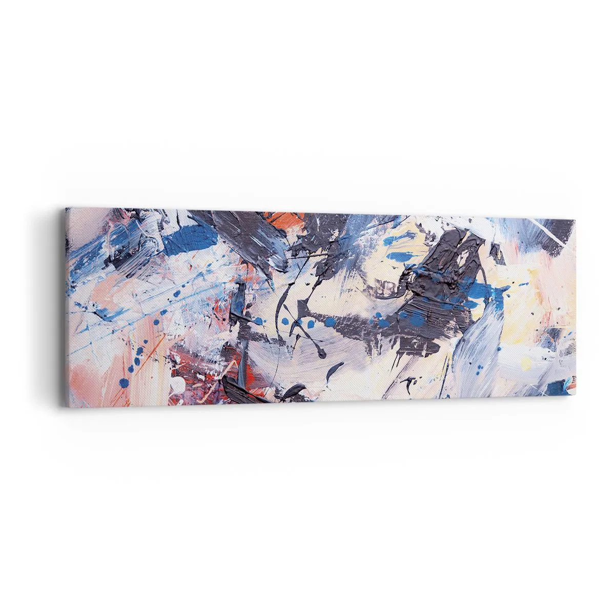 Bild auf Leinwand - Leinwandbild - Verrückter Tanz der Abstraktion - 90x30 cm