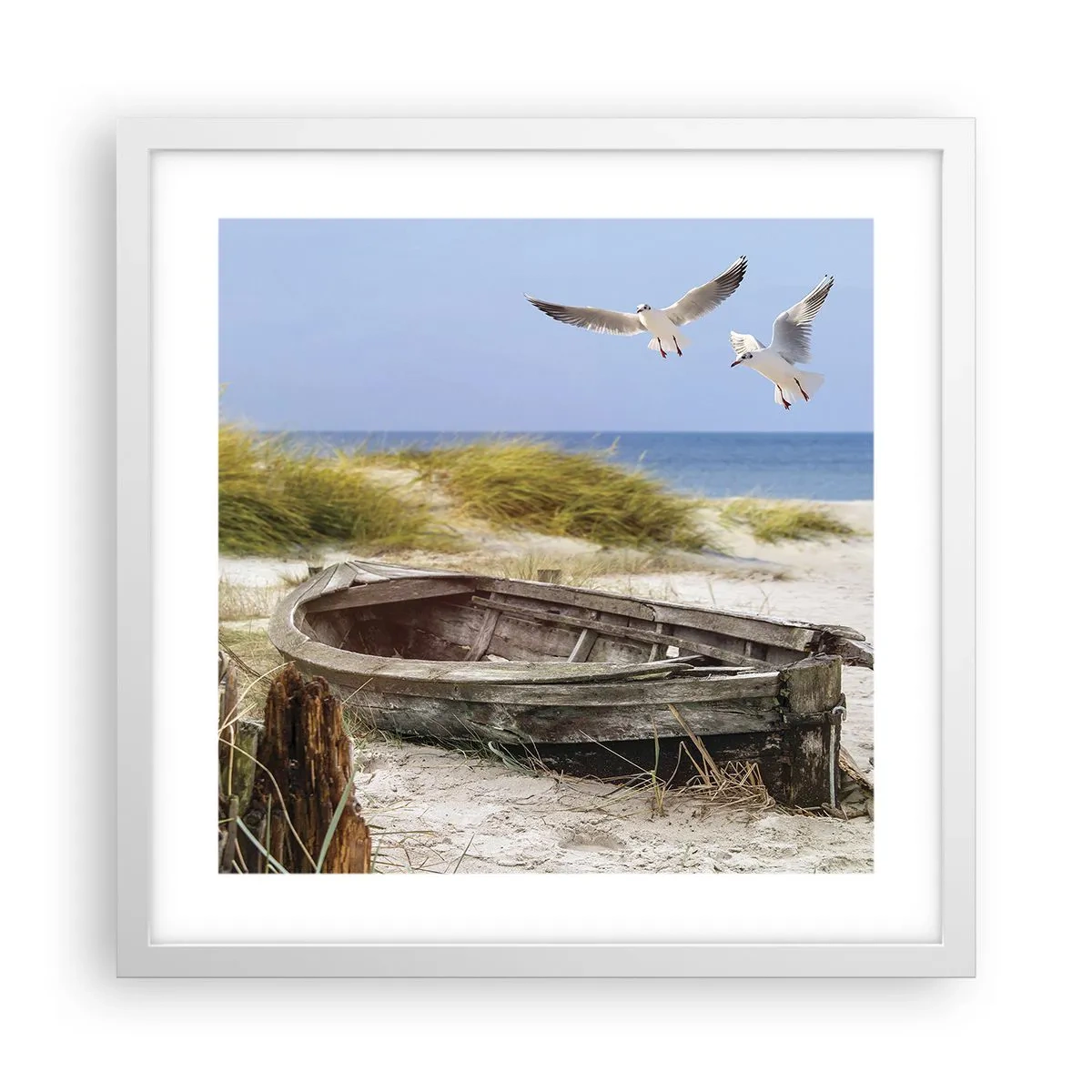Poster in einem weißen Rahmen - In Wind gebadet - 40x40 cm