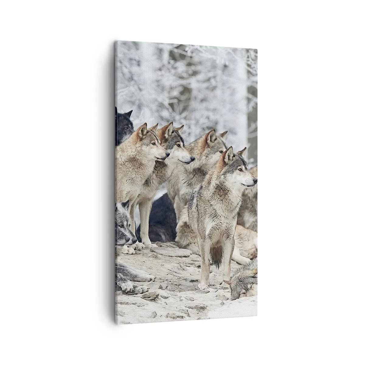 Bild auf Leinwand - Leinwandbild - Familie und Freunde - 45x80 cm