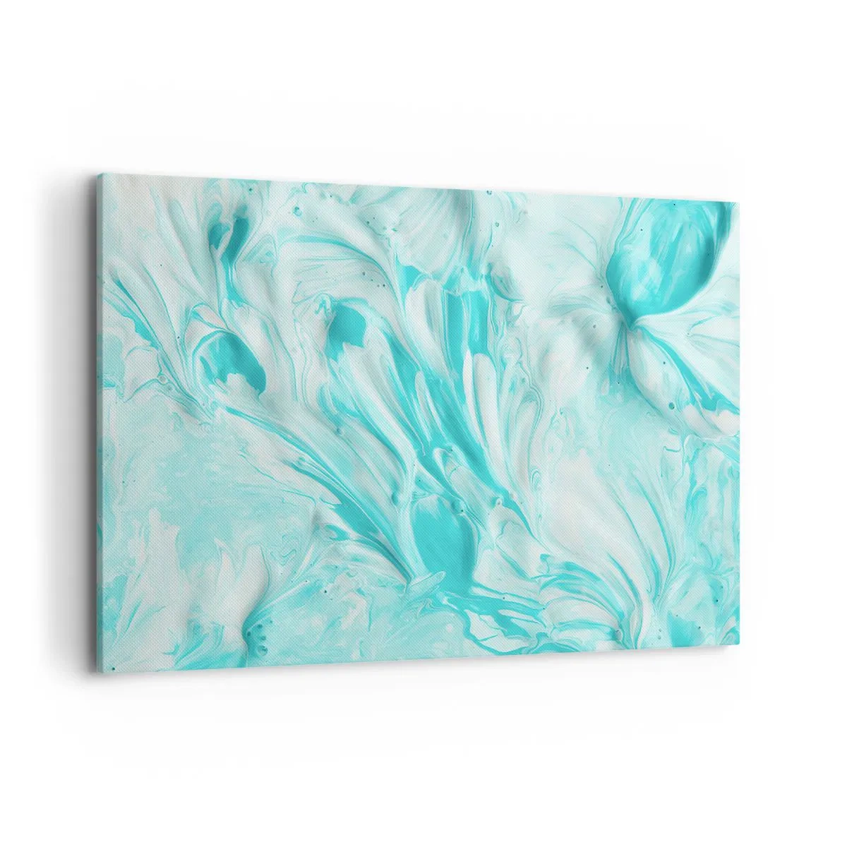 Bild auf Leinwand - Leinwandbild - Ein abstraktes Motiv in Pastelltönen von Blau und Weiß. - 100x70cm - Für immer zusammen - Moderne Wanddekoration für Wohnzimmer und Schlafzimmer ARTTOR