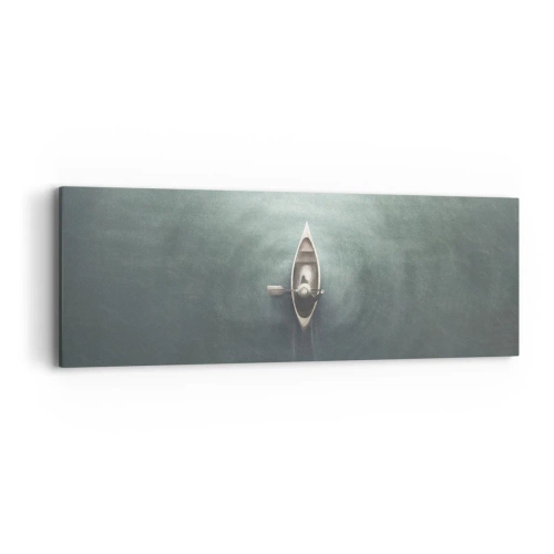 Bild auf Leinwand - Leinwandbild - Durch den Mondsee - 90x30 cm