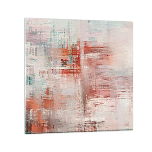 Glasbild - Bild auf glas - Dunstig. Aber rosa - 30x30 cm