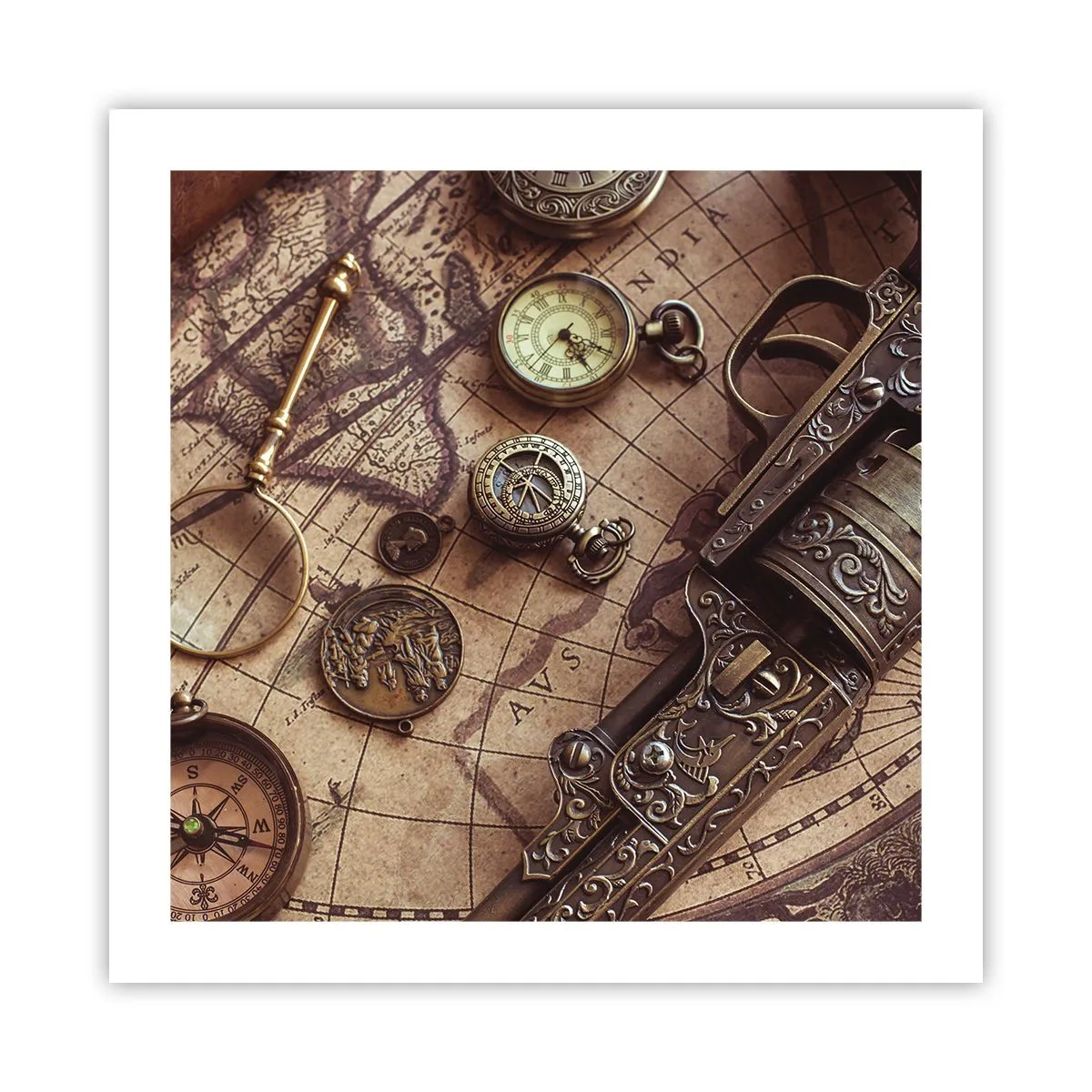 Poster - Das Abenteuer ruft - 50x50 cm
